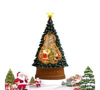 Christmas Lantern with Snow Balls, Automatic Nee Falling Music Box Illuminated by Santa Claus, Rotating Musical Flashing, Ambient Decorative Item for Christmas Timer