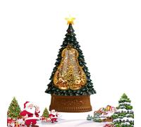 Christmas Lantern with Snow Balls, Automatic Nee Falling Music Box Illuminated by Santa Claus, Rotating Musical Flashing, Ambient Decorative Item for Christmas Timer