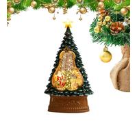 Christmas Lantern with Snow Globe - 6 Hour Timer, USB Powered Snow Musical Snow, Snow Globes, Illuminated Christmas Decorations | Christmas Globes Decorations by