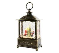 Christmas Lantern with Snow Globe - Christmas Decoration with Illuminated Snow Globe with Musical Timer, Illuminated Winter Ornament | Snow Globe for the Shelf, Table, Writing Desk