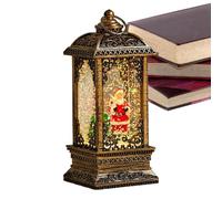 Christmas Lantern with Snow Globe | Illuminated Christmas Water Lantern with Santa Scene | Christmas Ornament Decoration | For Friends, Teens, Adults, Men,