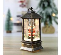 Christmas Lanterns, Christmas Glitter Lantern with Water Filled, Battery Operated LED Electronic Christmas Snow Globe Lantern, Lantern Christmas Lights for Christmas Party Decor