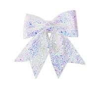 Christmas Large Bow Decorative,Colorful Bow Ornaments,Large White Bows for Christmas Tree,Pearl Cotton Bowknots Decorations(L)