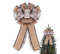 Christmas | Large Garland Ornament for the Top - Red for Christmas Tree, for Winter Parties, Front Doors, Parties, Home, Wedding, Birthday and