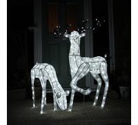 Christmas Large Light Up Stag & Doe Reindeer Set