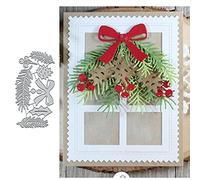 Christmas Leaves Flower Metal Die Cuts,Christmas Leaf Pine Bowtie Card Cutting Dies Cut Stencils DIY Scrapbooking Photo Album Decorative Embossing Paper Card Making