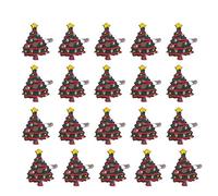 Christmas LED Flashing Brooch Pin Holiday Xmas Yellow Star Badge Brooch for Children Party Favors 25Pcs