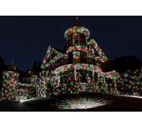 Christmas LED Projector Light Outdoor, Multi-Colour Red Green White Dot Shower, Waterproof Landscape Lamp with Remote Control, Timer & 3000 sq ft Coverage Xmas