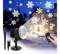 Christmas LED Projector Lights, 2025 Upgrated Snowflake Projector with Remote Control, Waterproof Christmas Lights Outdoor Indoor, Home Decorations for Christmas Xmas Party Wedding New Year