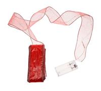 Christmas LED Ribbon String Light Gold Stamping Cloth Battery Powered | Warm Festive Glow, Colourful Effect, 2 X Aa Battery Box, Event Decoration for Banister and Tree