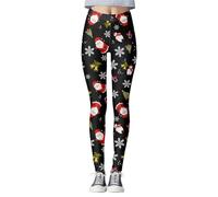 Christmas Leggings Women High Waisted Christmas Yoga Pants for Women Christmas Workout Leggings for Women Ladies Sports Seamless Leggings Christmas Santa Printed Pants Christmas Joggers for Women