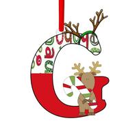 Christmas Letter Ornaments,Personalized Alphabet Decor for Tree, Holiday Home Decorations - Merry Xmas Initial Hanging Pendants (G)