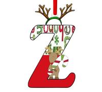 Christmas Letter Ornaments,Personalized Alphabet Decor for Tree, Holiday Home Decorations - Merry Xmas Initial Hanging Pendants (Z)