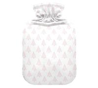 Christmas Light Blush Christmas Trees Hot Water Bottles with Soft Cover, 1L Hot Compresses for The Body for Sore Muscle