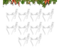 Christmas Light Clips - 10-Piece Outdoor Christmas Reindeer String Light Hook Clips,Weather-Resistant Silicone Lamp Hanger for Deck Railrails Tree House Fences Shingle Roof Eaves Soffit Patio
