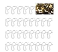 Christmas Light Clips, Gutter Hooks for Fixing Christmas Lights, Reusable Plastic Hanging Outdoor Gutter Hook Mini Lights Clip for Indoor Outdoor Decoration String Lights (White,60PCS)
