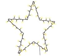 vidaXL Christmas Lights Star Silhouette 80 LEDs Warm White, White