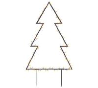 vidaXL Christmas Light Decoration with Spikes Tree 80 LEDs 60 cm, Black
