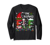 Christmas Light Family Matching Pajamas King Elf Xmas Long Sleeve T-Shirt