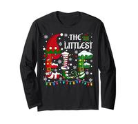 Christmas Light Family Matching Pajamas Littlest Elf Xmas Long Sleeve T-Shirt
