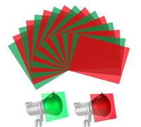 Christmas Light Gel Filter,16 Pack Transparency Color Film Plastic Sheets Colored Overlays Correction Flash Lighting Holiday Decorations,11.7 by 8.3 Inches (red and Green)