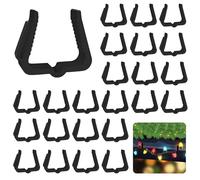 Christmas Light Hanger Clips Fascia Board Light Clips Plastic Holiday Deck Banister Hanger for Christmas Fascia Board Roof Gutter Fence Eave Decoration, Black (50 PCS, 1 5/8")