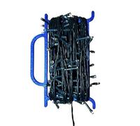 Christmas Light Storage Reel, Blue Plastic Manual Winder, 200mm Cable Organizer for Holiday and Fairy Lights, Tangle-Free Storage Solution
