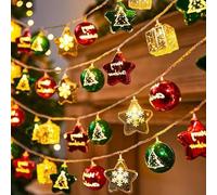 Christmas Light String Candy Cane Santa Cluas Snowman Lamp Xmas Tree Light Hanging Ornaments Merry Christmas Decor Strings