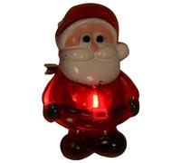 Christmas Light UP Brooches 4.5CM - Xmas Pin Santa Claus Snowman Reindeer Wreath Design, Glow in the Dark for Xmas Party Gifts, Stocking Stuffers