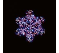 Christmas Light Up Rainbow LED Snowflake Window Decoration Indoor/Outdoor 60cm