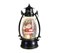 ＡＷＨＡＯ Christmas Lighted Lantern Night Light Snow Globe Ornaments Light Up Twinkle for Xmas Fireplace Holiday Festival, Santa Claus