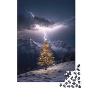 Christmas Lightning Strike 1000 Piece Jigsaw Puzzle for Adults, 52x38cm/1000pcs, New Year Indoor Activity, Winter Downtime And A Calmer Routine