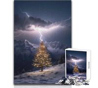 Christmas Lightning Strike Adult Jigsaw Puzzles 1000 Pieces Smart Fun Educational Game Great Heartfelt Meaningful Present Size 50x75cm
