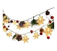 Christmas Lights 6.56ft Battery Operated Garland with 20 LED | Light up Christmas Garland for Patio Bedroom Garden Indoor Outdoor Home Holiday Party