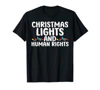 Christmas Lights And Human Rights Matching Pajamas T-Shirt