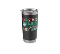 Christmas Lights Bunco Nights Xmas Tree Vintage Matching Stainless Steel Insulated Tumbler
