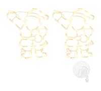 vidaXL Christmas Lights Santa Silhouette 2 pcs 35 LEDs Warm White