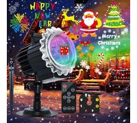 Christmas Lights Decorations,MOSSNDAR 96 Patterns Projector Outdoor,LED Christmas Projector Lights with Remote Control Timer,Waterproof Projection Lamp Outside Indoor for Party Birthday Xmas New Year