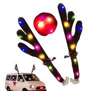 Christmas lights for car exterior - LED string set, flexible wiring, waterproof design, multi-coloured glow with simple fixing clips | Ideal for the decoration of holiday vehicles, st