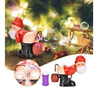 Christmas Lights Indoor Christmas New Automatic Bubble Machine With Lights Music Funny Santa Claus Bubble 60ml Bubble Solution for Xmas New Year Decoration