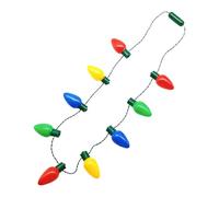 Christmas Lights Necklace - Colorful Flashing Christmas Necklace with 3 Modes | 9 LED Bulbs Ornament for Women, Teens, Adults, Friends, Bomboonier, Birthday Tree
