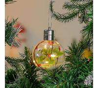 Christmas Lights Outdoor Christmas Decorations Tree Pendants Window Ornaments Luminous Ornaments Warm Light Transparent (A, 11X8CM)