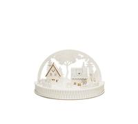 Christmas Lights Silhouette Motif Arch Village with Reindeers -