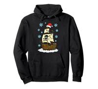 Christmas Lights Wrapped On Cute Pirate Ship Matching Family Pullover Hoodie