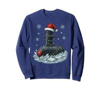 Christmas Lights Wrapped On Military Ohio Class Submarine Sweatshirt