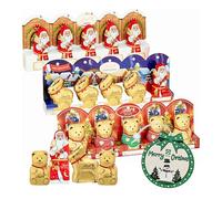 Christmas Lindt Chocolates for Stocking Fillers - Pack of 3 x 50g Santa Sleigh/Santa/Teddy Milk Chocolate with Topline Tree Ornament. Chocolate Gift for Kids Christmas Gifts, Xmas Tree Decoration