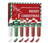 Christmas Lip Gloss Set,6pcs Lip Glaze Gift for Girl,Lip Gloss Sets for Teenage Girls Christmas,Matte Velvet & Pearlescent Red&Green,Silky Green Waterproof Lipstick Set,Pamper Gift for Girls&Women