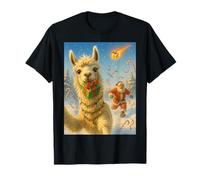Christmas Llama Shirt - Funny Selfie with Santa T-Shirt