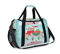 Christmas Llama Travel Duffel Bag for Girls Boys Women Men Llama Weekend Overnight Bag Shoulder Tote Luggage Handbag for Travel Sports Gym