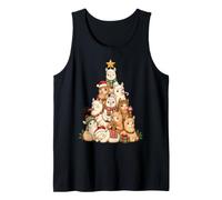 Christmas Llama Tree Candy Canes Ornaments Winter Family Tank Top